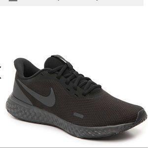 Black Nike running shoes